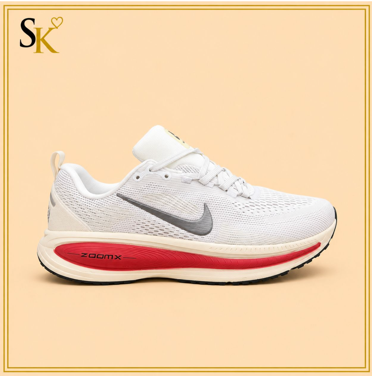 Red and White Nike Zoomx